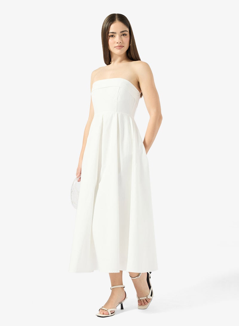 جينجر فستان أميرة بقصة واسعة وكتف مكشوف - Image 4